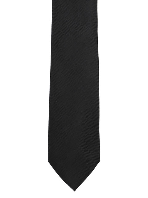 

Peter England Black Woven Design Broad Tie
