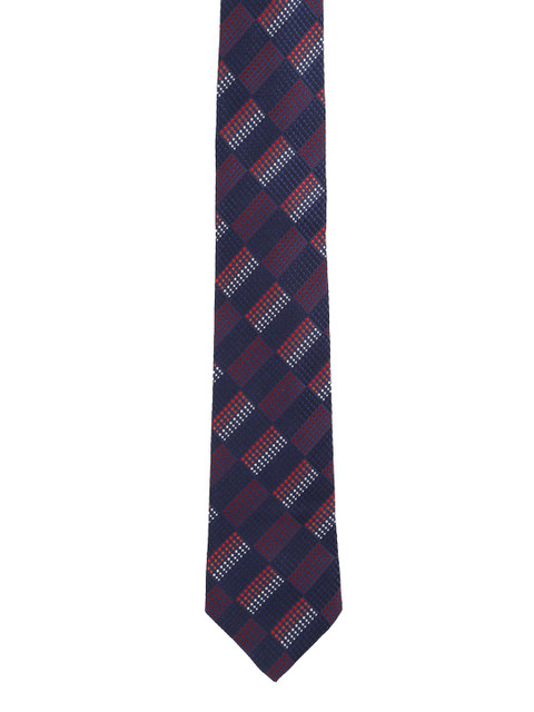 

Peter England Navy Blue Woven Design Broad Tie