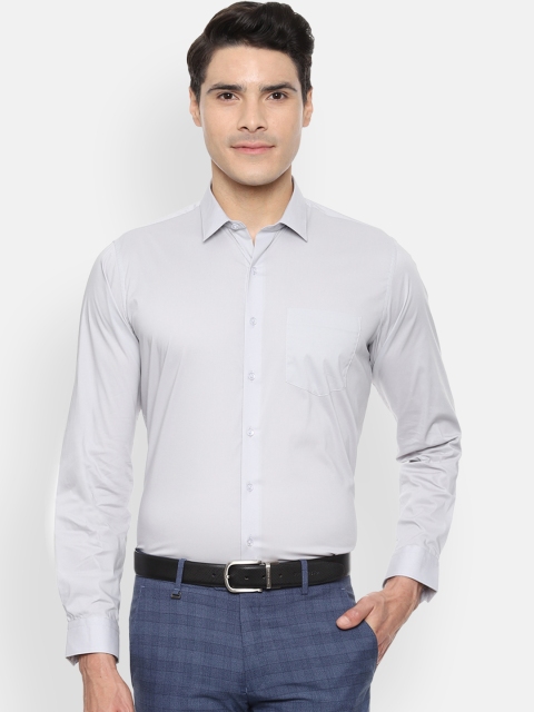 

Van Heusen Men Grey Slim Fit Solid Formal Shirt