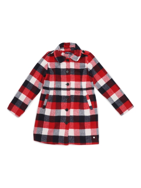 

Allen Solly Junior Girls Red Checked Jacket