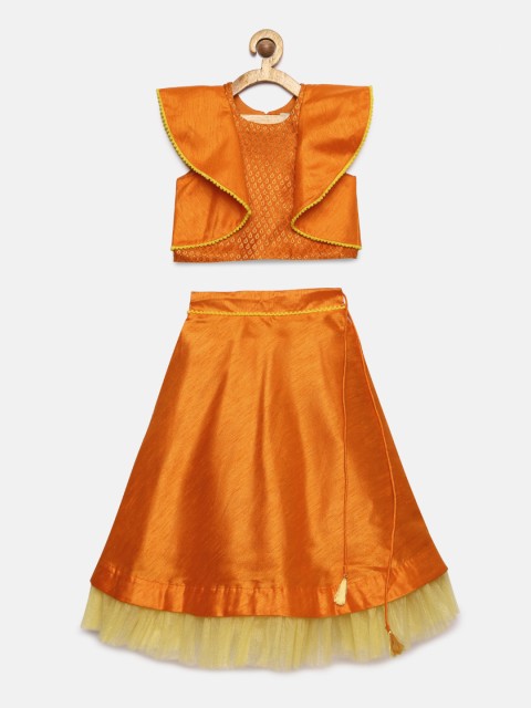 

Tutus By Tutu Orange Ready to Wear Lehenga with Blouse