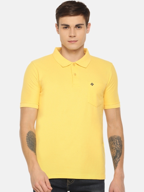 

Dollar Bigboss Men Yellow Solid Polo Collar T-shirt
