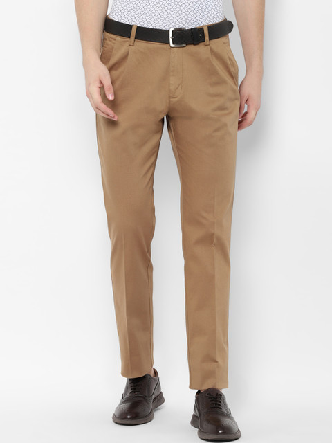 

Allen Solly Men Khaki Regular Fit Solid Chinos