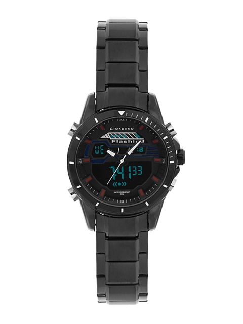 

GIORDANO Men Black Analogue and Digital Watch C1181-33