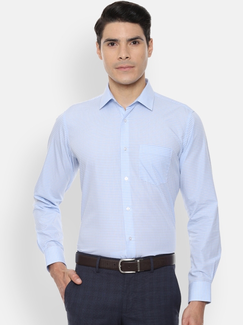 

Van Heusen Men Blue Regular Fit Checked Formal Shirt