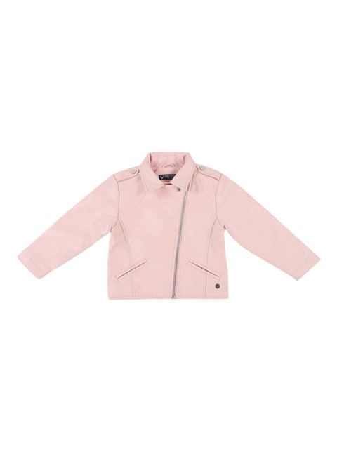 

Allen Solly Junior Girls Pink Solid Jacket