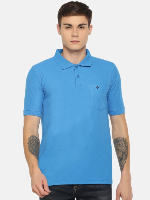 

Dollar Bigboss Men Blue Solid Polo Collar T-shirt