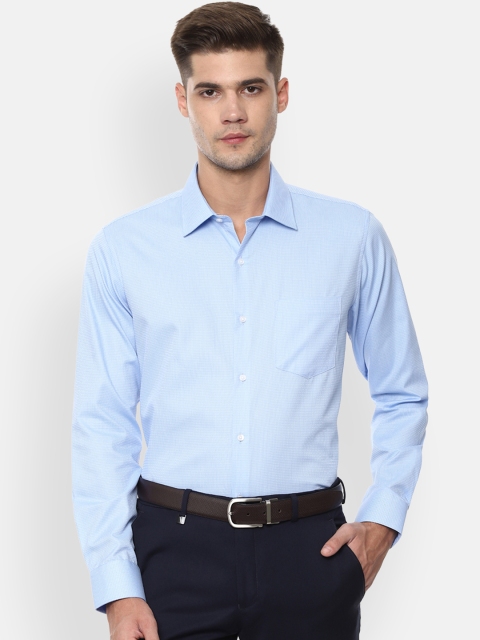 

Van Heusen Men Blue Slim Fit Self Design Formal Shirt