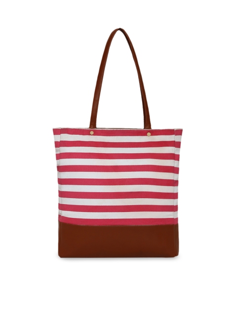 

KLEIO Pink & White Striped Shoulder Bag