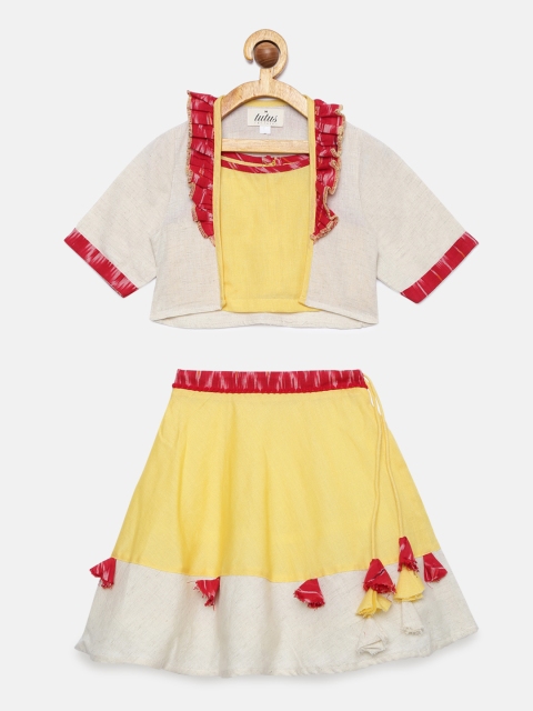 

Tutus By Tutu Yellow Ready to Wear Lehenga & Blouse with Jacket