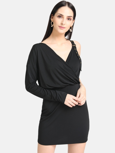 

Kazo Women Black Solid Sheath Dress