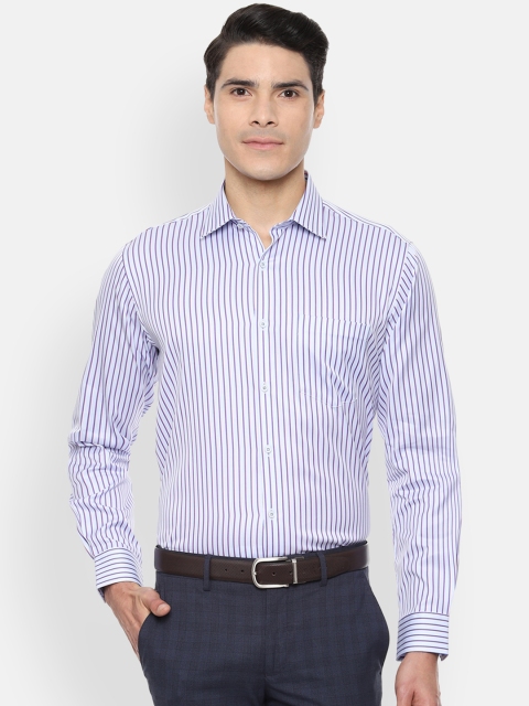 

Van Heusen Men Blue & White Regular Fit Striped Formal Shirt