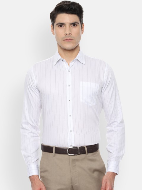 

Van Heusen Men White & Blue Slim Fit Striped Formal Shirt