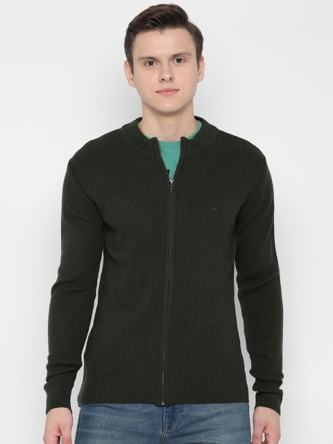 

People Men Olive Green Solid Sweater