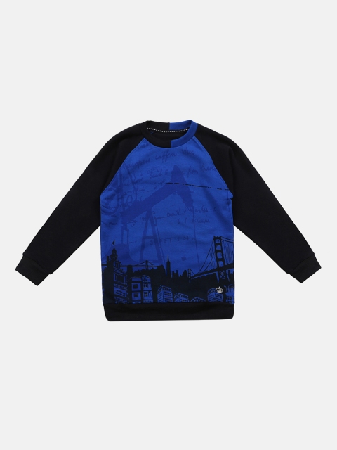 

Lil Tomatoes Boys Blue Printed Sweatshirt