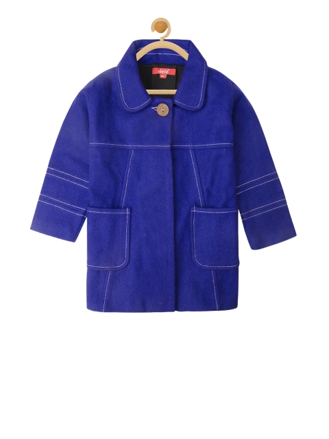 

Olele Girls Blue Solid Tailored Jacket