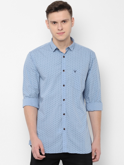 

Allen Solly Men Blue Slim Fit Printed Casual Shirt