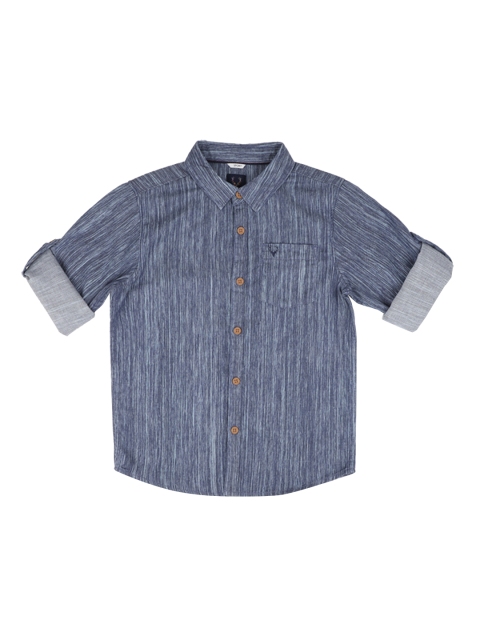 

Allen Solly Junior Boys Navy Blue Regular Fit Printed Casual Shirt