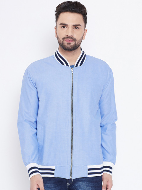 

PORTBLAIR Men Blue Solid Lightweight Jacket