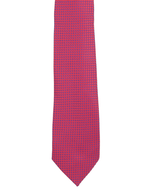 

Peter England Red Woven Design Broad Tie