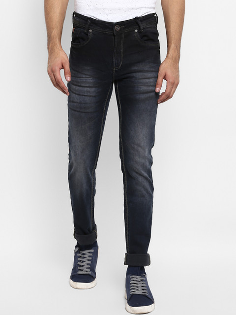 

Mufti Men Navy Blue Mid-Rise Clean Look Stretchable Slim Fit Jeans