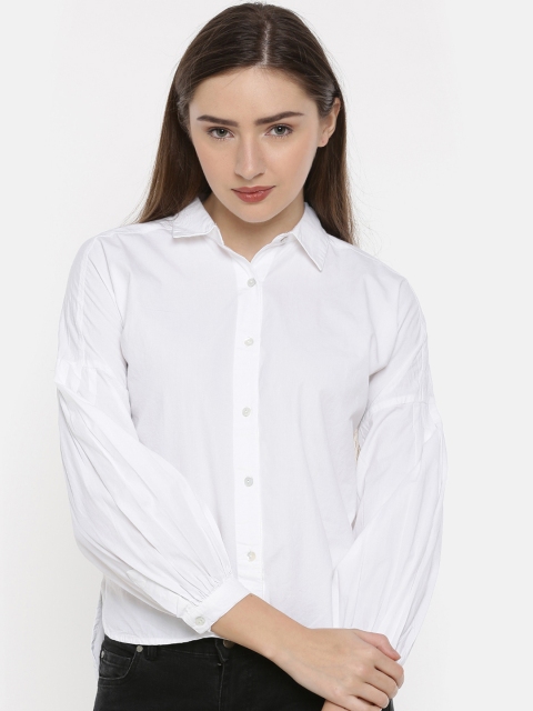 

Splash Women White Solid Regular Fit Casual Shirt