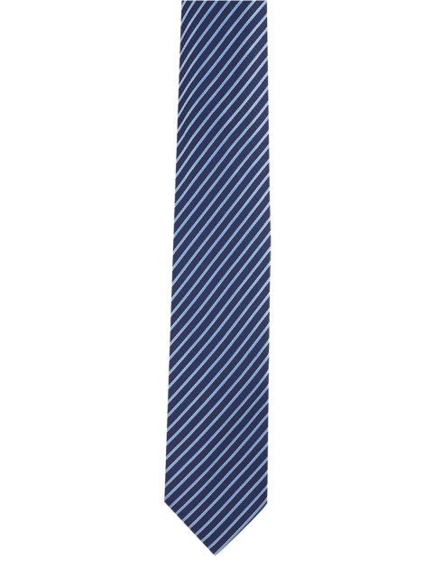 

Peter England Navy Blue Striped Broad Tie