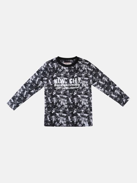 

Lil Tomatoes Boys Black Printed Round Neck T-shirt