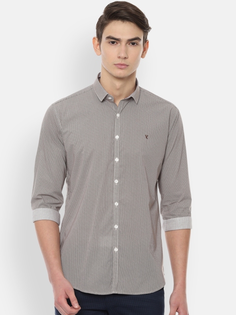 

V Dot Men Brown Slim Fit Printed Casual Shirt