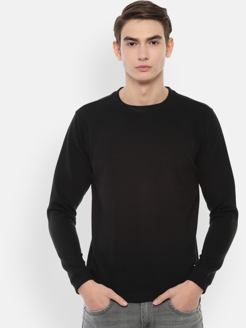 

Van Heusen Sport Men Black Solid Pullover Sweatshirt