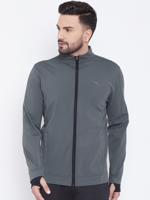 

JUMP USA Men Grey Solid Lightweight Sporty Jacket