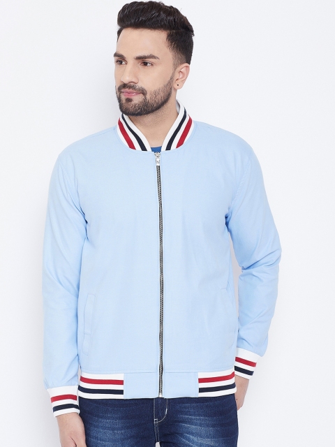 

PORTBLAIR Men Blue Solid Lightweight Jacket