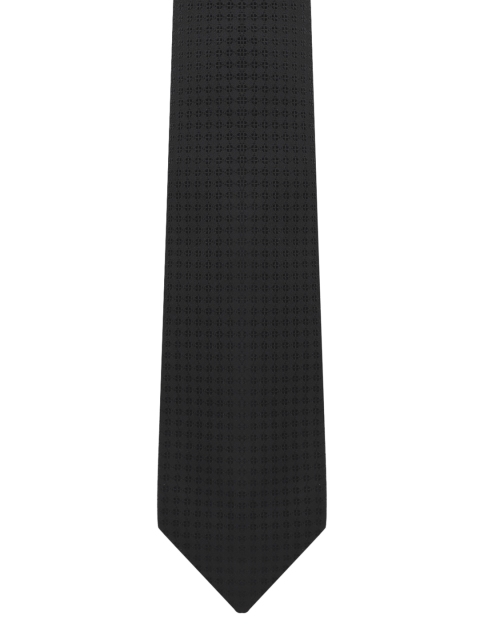 

Peter England Black Woven Design Broad Tie