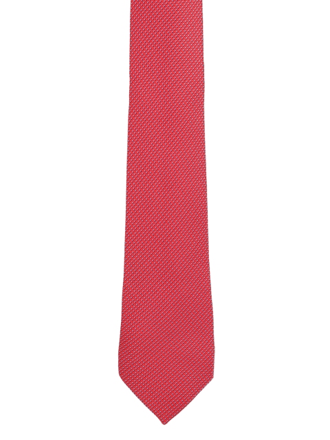 

Peter England Red Woven Design Broad Tie