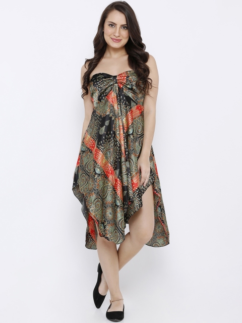 

Heart 2 Heart Women Black Printed Empire Dress