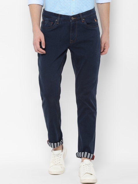 

SIMON CARTER LONDON Men Navy Blue Regular Fit Mid-Rise Clean Look Stretchable Jeans