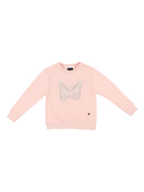 

Allen Solly Junior Girls Peach-Coloured Self Design Sweatshirt