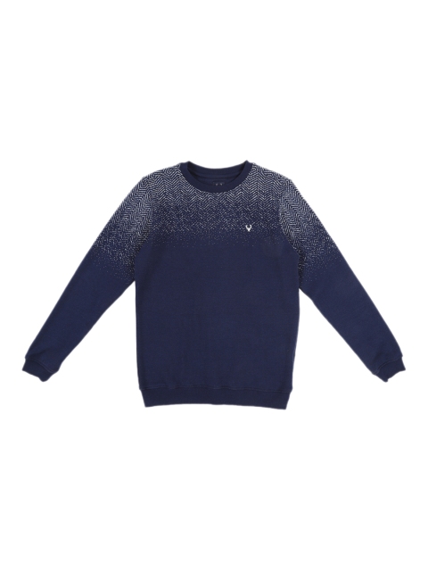 

Allen Solly Junior Boys Navy Blue & White Self Design Sweatshirt