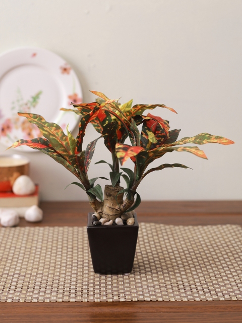 

TAYHAA Red & Black Artificial Dracenea House Plant