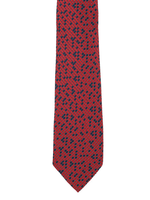 

Peter England Red & Blue Woven Design Broad Tie