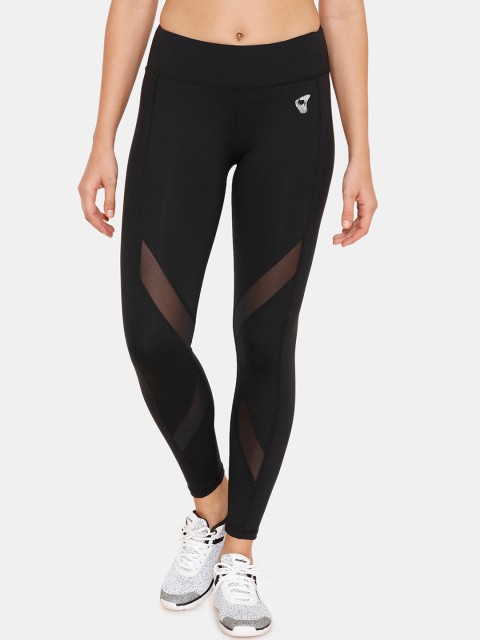 

Zelocity Women Black e-Dry Technology Skinny-Fit Tights