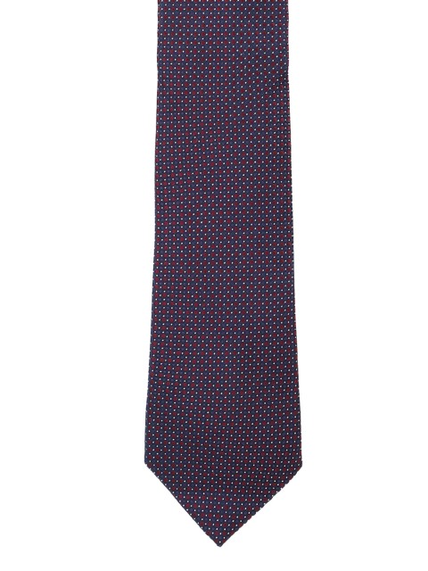 

Peter England Navy Blue Woven Design Broad Tie