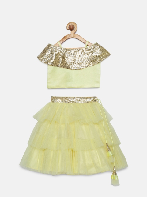 

Tutus By Tutu Lime Green Ready to Wear Lehenga with Blouse