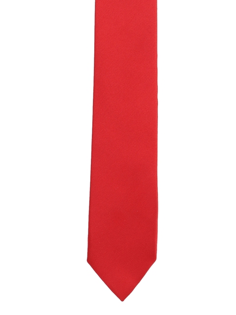 

Peter England Red Solid Broad Tie