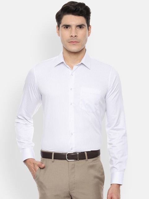 

Van Heusen Men White & Blue Slim Fit Striped Formal Shirt