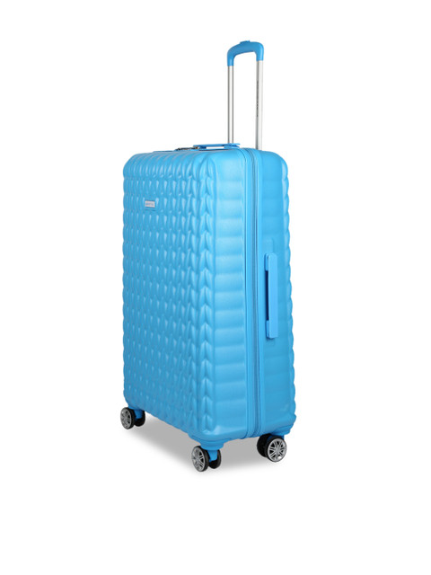 

United Colors of Benetton Turquoise Blue 360-Degree Rotation Large Trolley Bag
