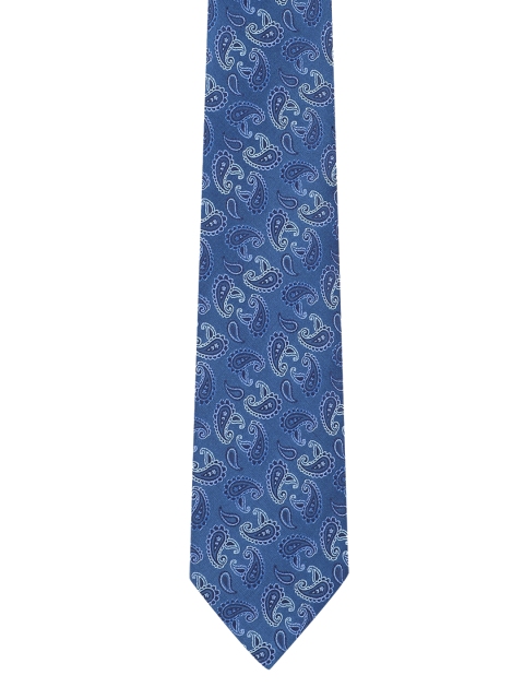 

Peter England Blue & White Woven Design Broad Tie