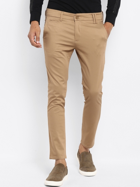 

Mufti Men Khaki Slim Fit Solid Regular Trousers