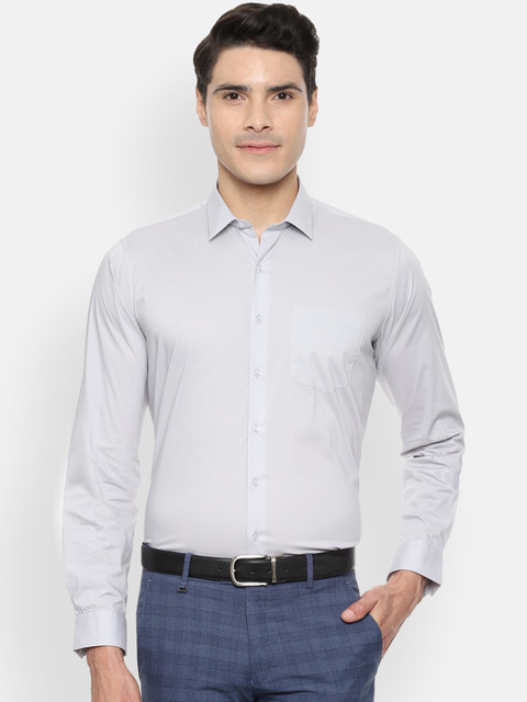

Van Heusen Men Grey Slim Fit Solid Formal Shirt