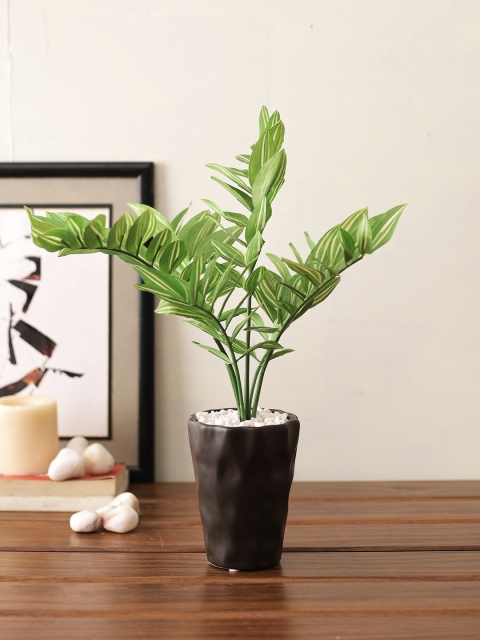 

TAYHAA Green & Brown Artificial House Sasaya Plant with Pot